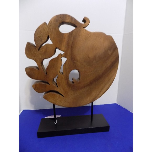 NEW Wood Carved Elephants Statue Sculptures Thai Zen Home Decor - Picture 3 of 5